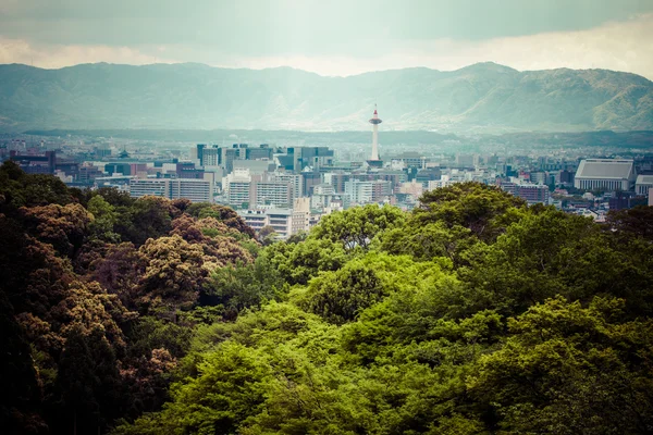 Evening view of Kyoto city in Japan.