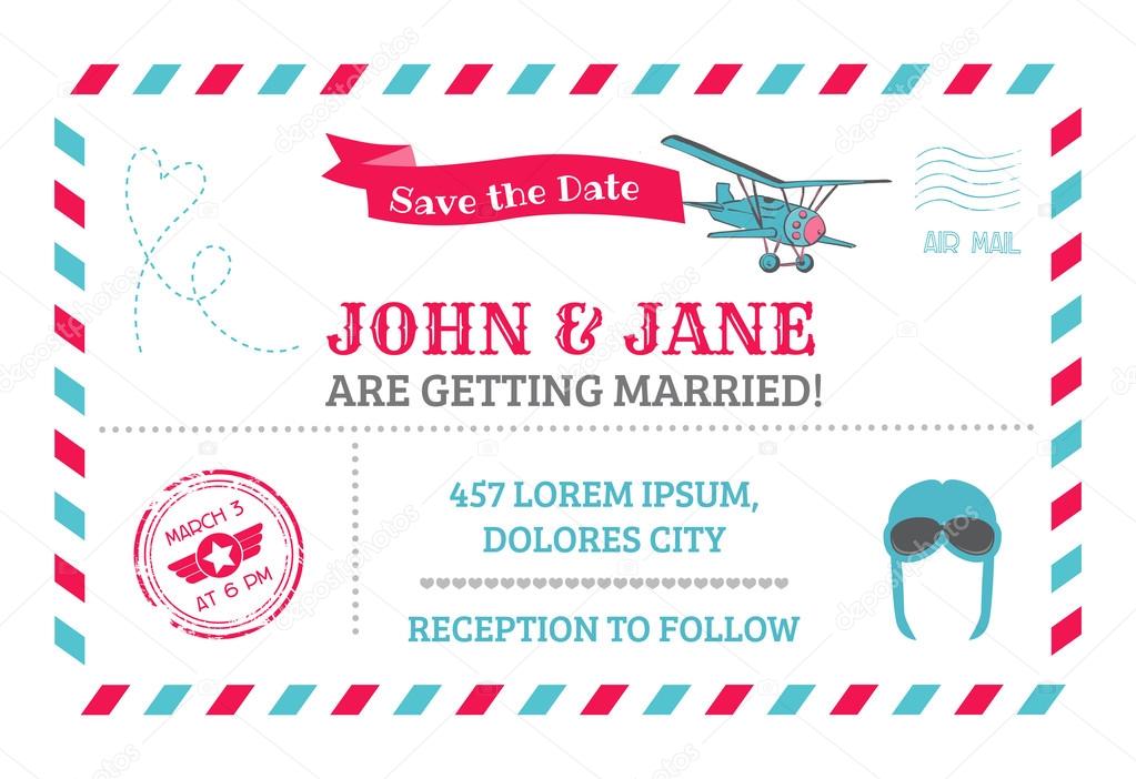 Cart 227 O De Convite De Casamento Tema Avi 227 O Vetor Vetor De Stock 169 Woodhouse 41445307 Save The Date Rubber St Template
