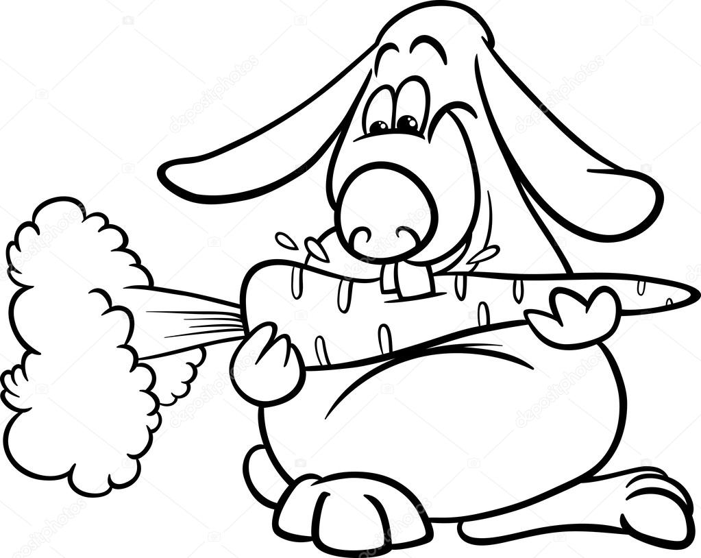 rabbit with carrot coloring pages - photo #33