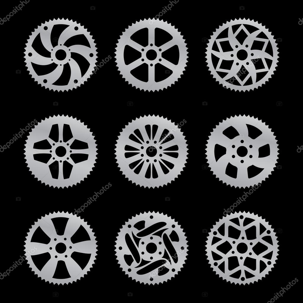 Rear sprocket vector pack — Stock Vector © AlexCiopata 23988267