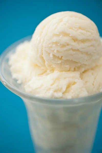 Vanilla ice cream in a glass