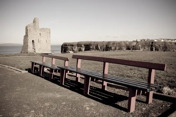 Benches and path to Ballybunion beach
