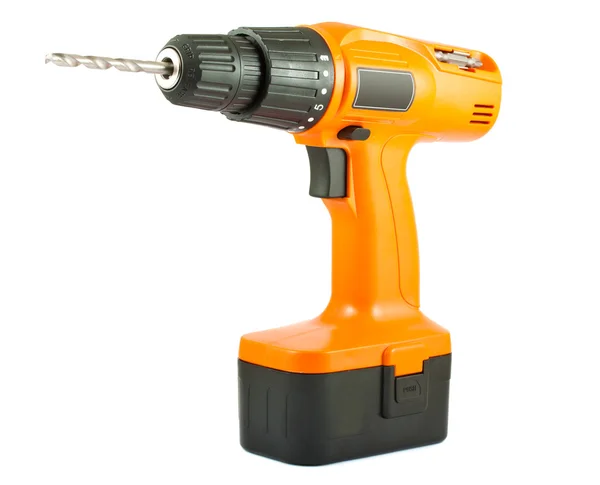 Cordless drill with twist bit