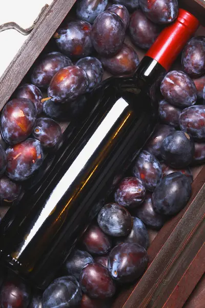 Red wine and plums
