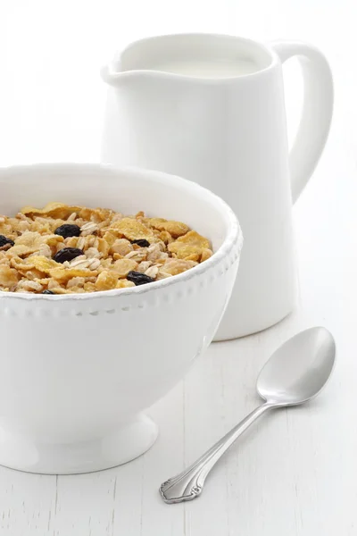 Delicious and healthy muesli cereal