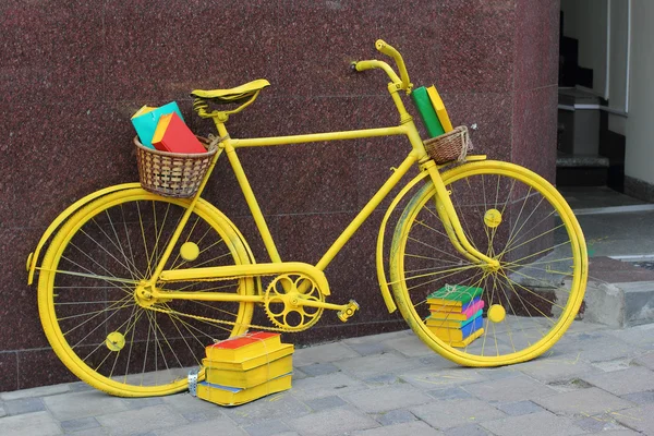 Yellow book bicycle