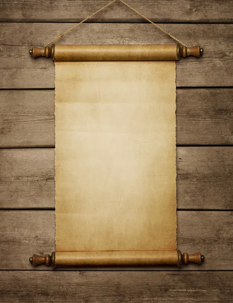 Blank paper scroll