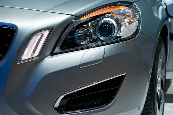 Detail of a modern and fast car with headlight
