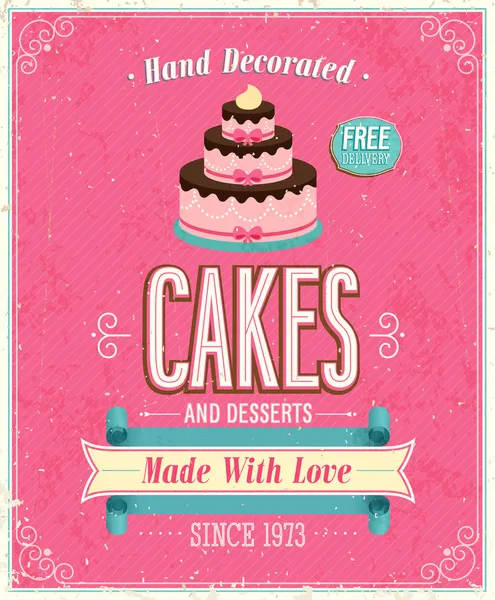 Vintage Cakes Poster.