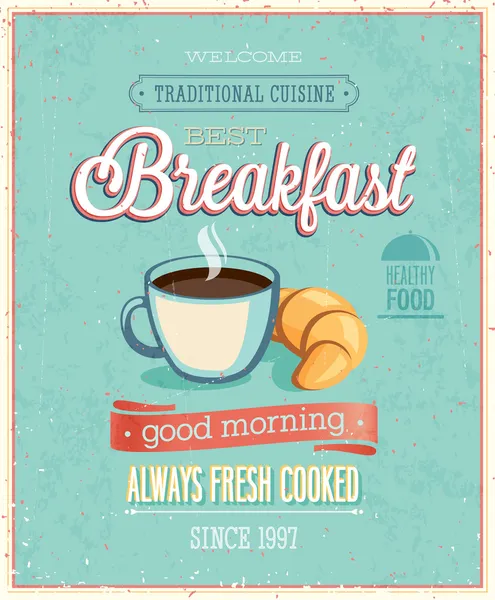 Vintage Breakfast Poster.