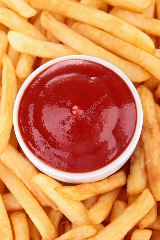 French fries and ketchup — Stock Photo © studioM 25477795
