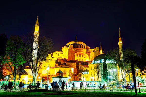 Hagia Sophia in Istanbul, Turkey early in the evening