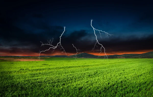 Thunderstorm with lightning