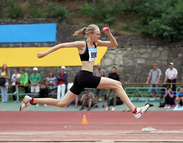 Nalivaiko Ylia competes in the triple jump