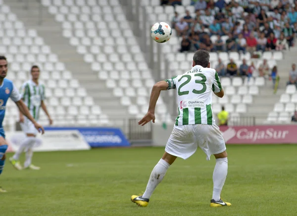 CORDOBA, SPAIN - SEPTEMBER 29: Abel Gomez W(23) in action during match league Cordoba (W) vs Girona (B)(2-0) at the Municipal Stadium of the Archangel on September 29, 2013 in Cordoba Spain