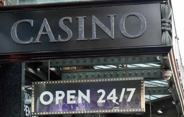 Casino Sign open twenty four hours