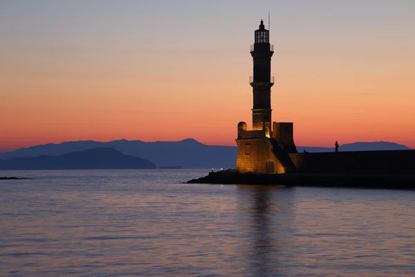 Scenic view of lighthouse in Chania Crete Greece