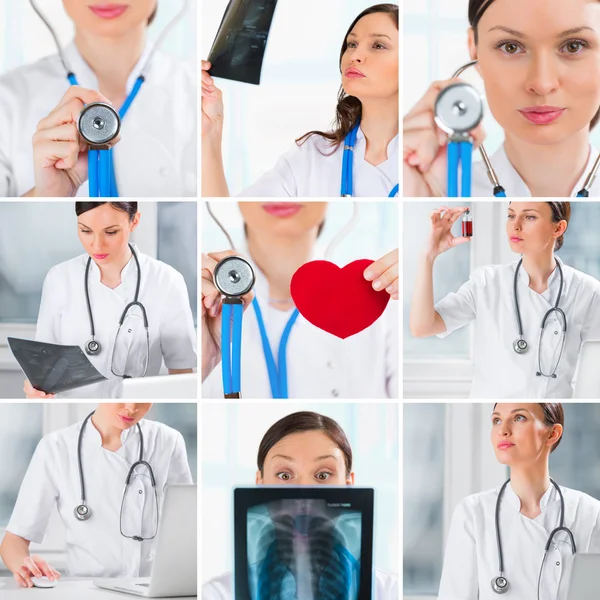 Photo collection of medical doctor in diverse situations