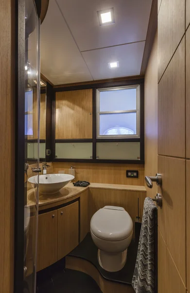 Italy, Naples, Abacus 70 luxury yacht, guests bathroom