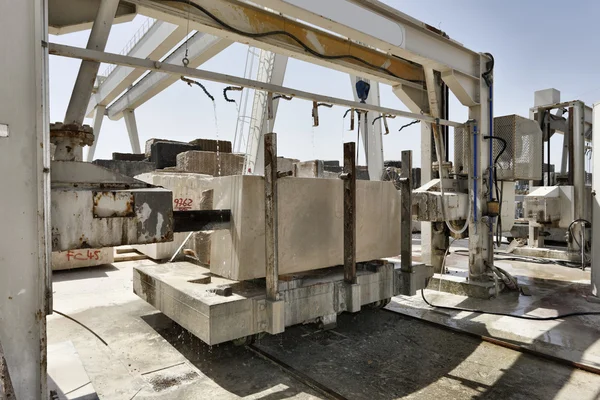 Italy, marble cutting factory