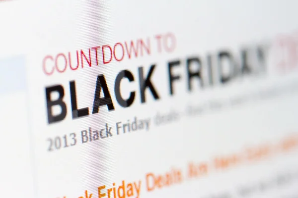 An online site shows deals for Black Friday. Stores around the world prepare offers with discounts to products on the night of Friday, November 21, 2013.