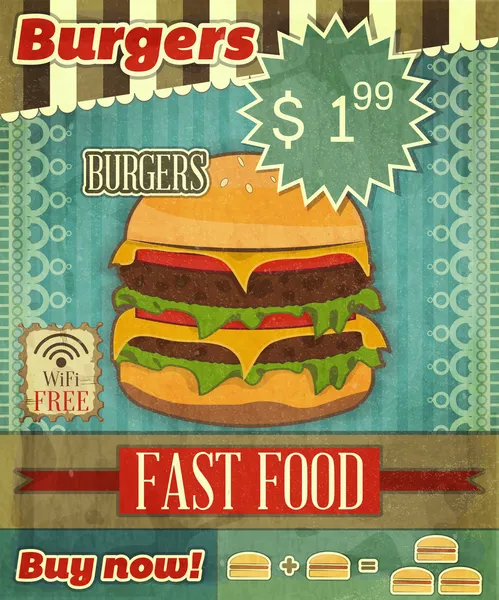 Grunge Cover for Fast Food Menu