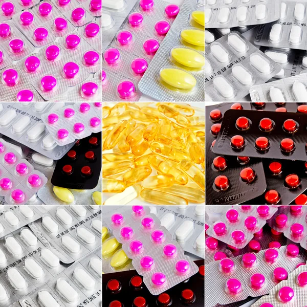 Collage of medicine pills