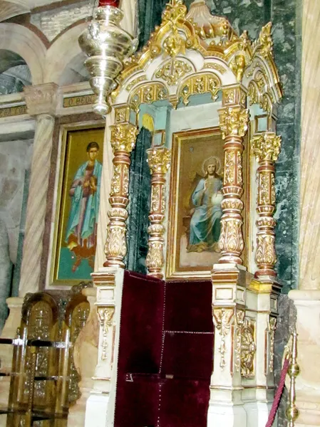 Jerusalem Holy Sepulcher the throne of Orthodox Patriarch 2012