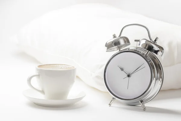 Cup of coffe and alarm clock — Stock Photo #36290061