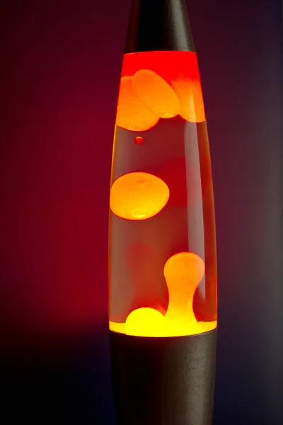 Lava lamp at night