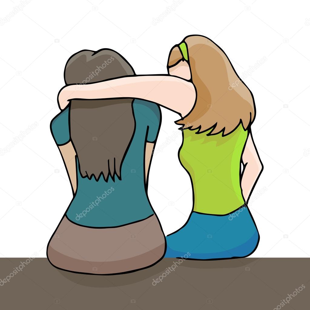 Mujer+Deprimida reconfortante deprimida mujer — Vector stock © cteconsulting ...