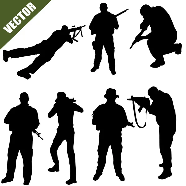 Army soldiers silhouette