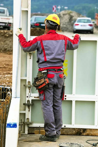Construction worker on construction site