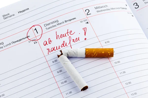Quit smoking. good resolution in the calendar