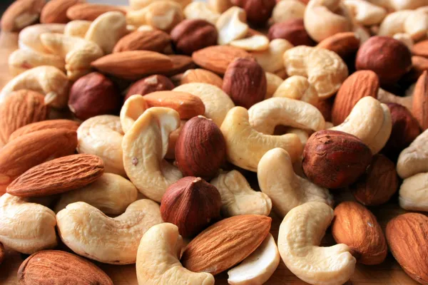 A mixture of nuts for a healthy diet