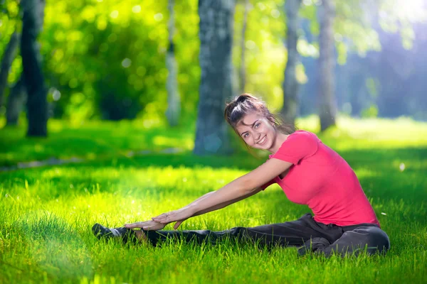 Stretching woman