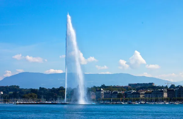 The Jet d'Eau (Water-Jet) in Geneva, Switzerland - Stock Image - Everypixel