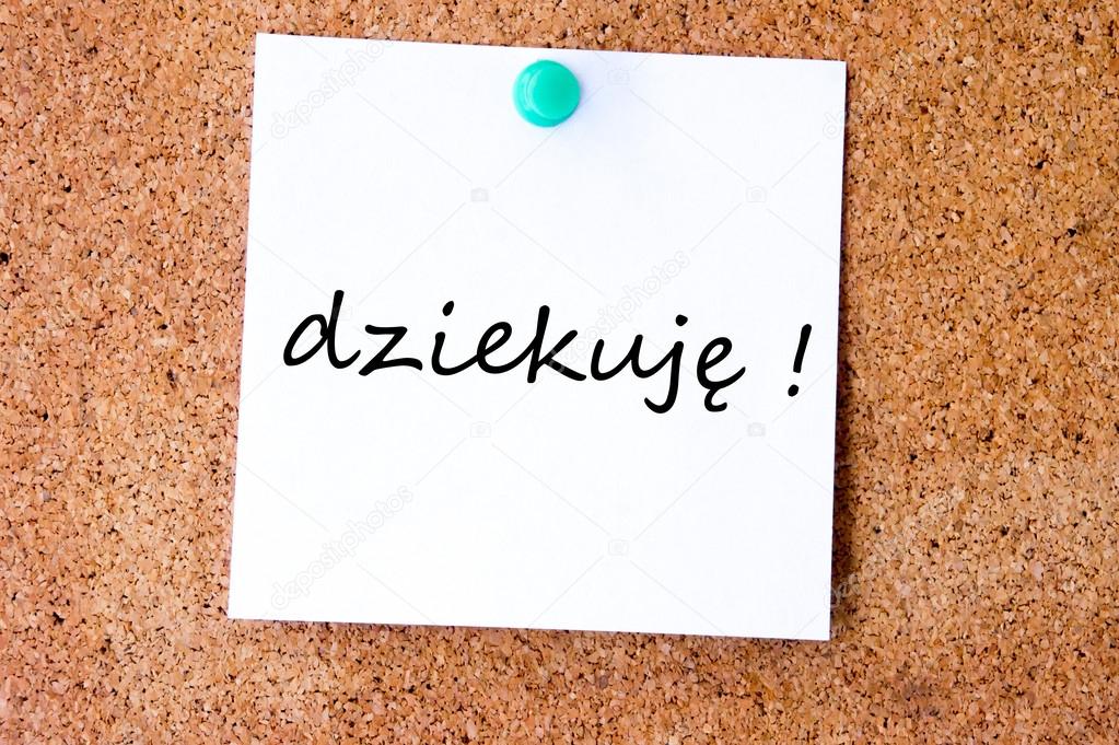 Dziekuje thank you in Polish language — Stock Photo © roobcio 30764577
