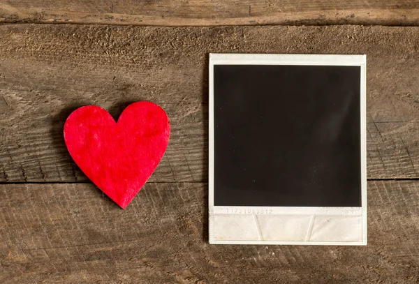 Photo frame and small red heart