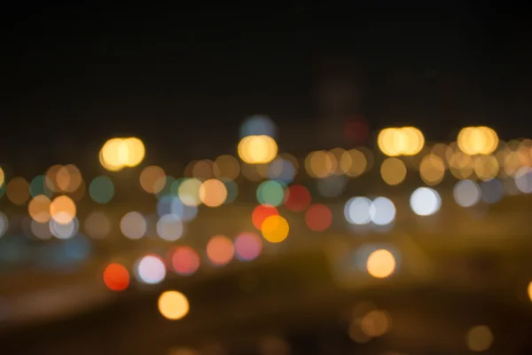 Blured lights of night city