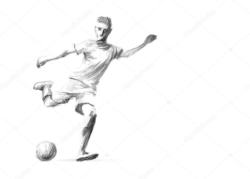 Sketch Soccer Player — Stock Photo © zsoltercsei #31255803