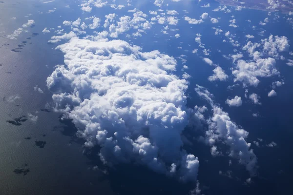 Cloudscape. Blue sky and white cloud.