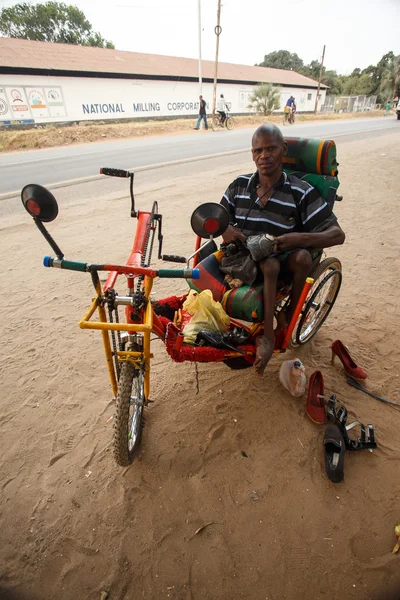 Disabled man in Zambia