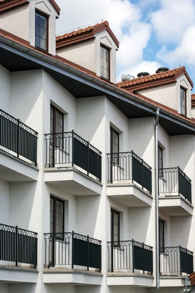 Balconies in multi family house exterior