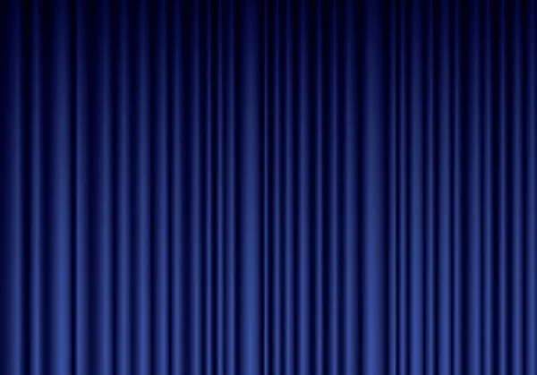 Closed blue theater silk curtain background with wave, EPS10