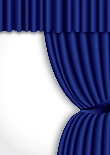 Blue theater silk curtain background with wave, EPS10