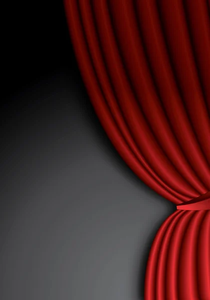 Red theater silk curtain background with wave, EPS10