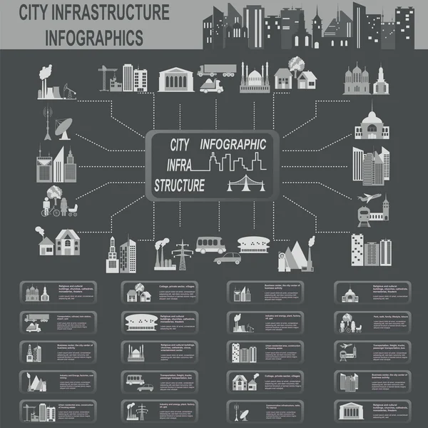 Set of elements infrastructure city, vector infographics