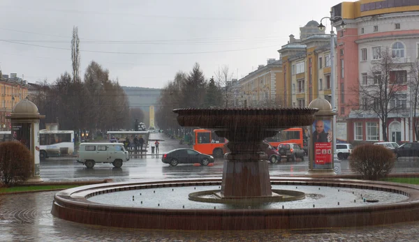 Fountain in the center of Kemerovo city