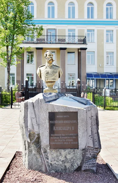 Monument to Russian emperor Alexander the Second in the town of Mariinsk, Kemerovskaya region, Siberia, Russia